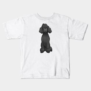 Black Standard Poodle Dog Kids T-Shirt